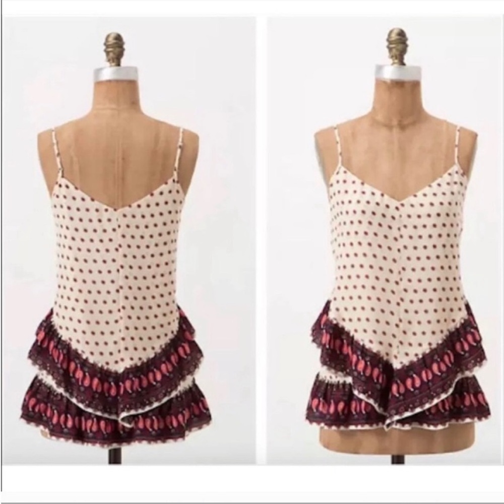 Anthropologie | Maeve Buteh Borders Tiered Paisley Blouse size Small